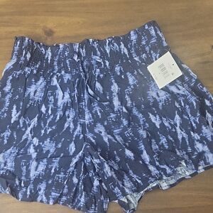 Falls Creek High Waist Blue Tie-Dye Women's Shorts
